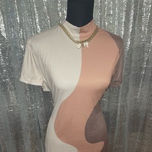 SHEIN color block,bodycon,comfortable dress